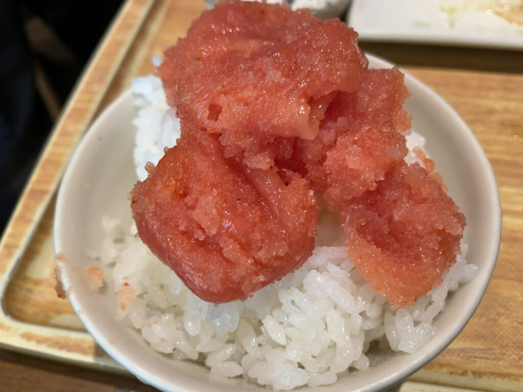 さち福やめんたいこ＆ご飯おかわり